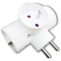 Stopcontact Splitter 3680W - 3-Voudige Verdeelstekker - Mat Wit Kunststof