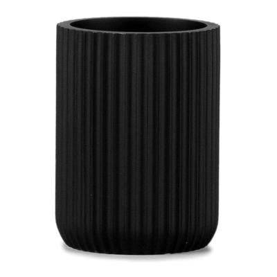 Tandenborstelhouder Andrea House Zwart Mat Hars (Ø 7 x 9,5 cm)
