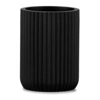 Tandenborstelhouder Andrea House Zwart Mat Hars (Ø 7 x 9,5 cm)