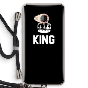 King zwart: HTC U Play Transparant Hoesje met koord