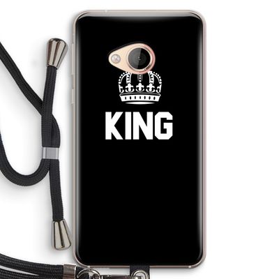 King zwart: HTC U Play Transparant Hoesje met koord