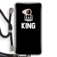 King zwart: HTC U Play Transparant Hoesje met koord