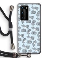 Poezen: Huawei P40 Pro Transparant Hoesje met koord