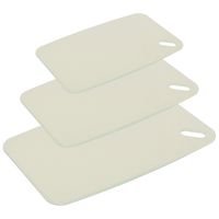 Snijplanken - set van 3 - kunststof - creme wit - 24/30/35 cm - thumbnail