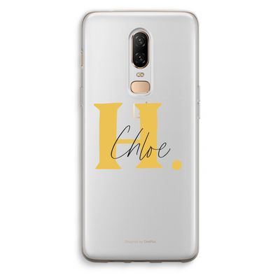 Amber Script: OnePlus 6 Transparant Hoesje