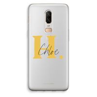 Amber Script: OnePlus 6 Transparant Hoesje