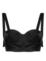 Maison Margiela soutien-gorge en satin à balconnets - Noir