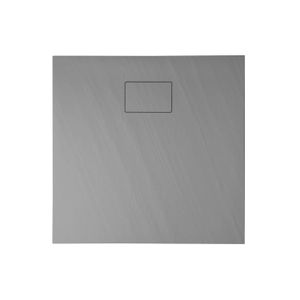 Douchebak Gegoten Marmer Sapho Acora 90x90x3.5 cm Vierkant Steen Grijs