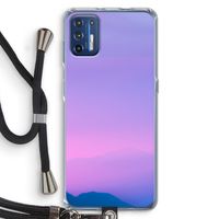 Sunset pastel: Motorola Moto G9 Plus Transparant Hoesje met koord Sunset pastel: Motorola Moto G9 Plus Transparant Hoesje met koord