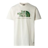 The North Face Berkeley California S/S T-Shirt Heren White Dune - Optic Emerald Generative Camo Print M