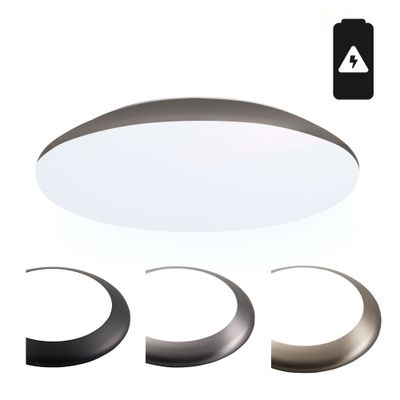 HOFTRONIC™ LED Bulkhead 30 cm - Plafondlamp met noodaccu - 18W 2100 Lumen - 6500K Daglicht wit - IK10 - RVS - IP65 Waterdicht