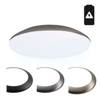 HOFTRONIC™ LED Bulkhead 30 cm - Plafondlamp met noodaccu - 18W 2100 Lumen - 6500K Daglicht wit - IK10 - RVS - IP65 Waterdicht