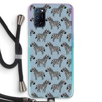 Zebra: Oppo A72 Transparant Hoesje met koord