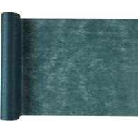 Santex Decoratie stof/tafelloper - blauw/groen - 10 mtr x 30 cm - polyester - kerstversiering
