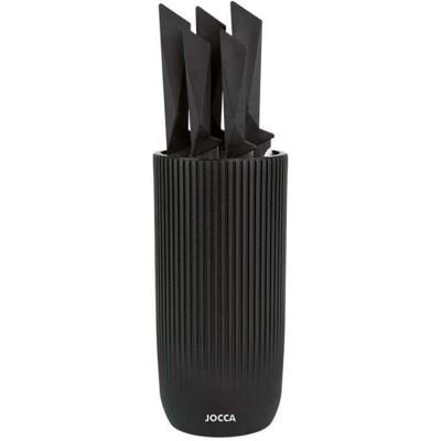 Set van 5 messen - JOCCA - Polypropyleen blok - Zwart