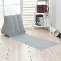 Buiten strand PVC dikke stroomden strand mat opblaasbare driehoek pad grootte: 150x38x46cm (grijs)