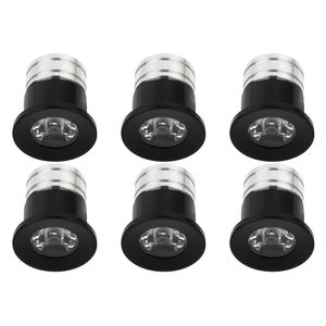 LED Veranda Spot Verlichting 6 Pack - Velvalux - 3W - Warm Wit 3000K - Inbouw - Rond - Mat Zwart - Aluminium - Ø31mm