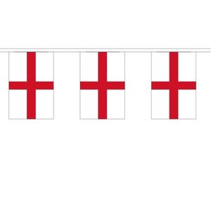 3x Polyester vlaggenlijn van  Engeland St George 3 meter   -
