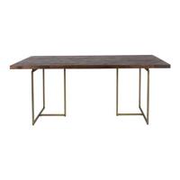 "Dutchbone Class Eettafel Visgraat - 220 x 90 cm - Bruin "