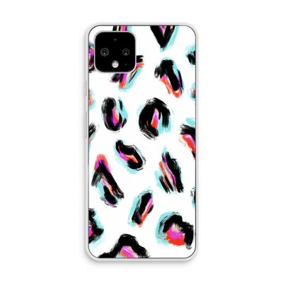 Cheetah color: Pixel 4 Transparant Hoesje