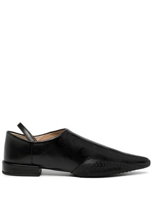 Marine Serre mules en cuir à bout pointu - Noir