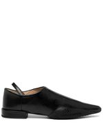 Marine Serre mules en cuir à bout pointu - Noir