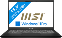 MSI Modern 15 H C13M-203NL Intel® Core™ i9 i9-13900H Laptop 39,6 cm (15.6") Full HD 16 GB DDR4-SDRAM 1 TB SSD Wi-Fi 6E (802.11ax) Windows 11 Pro Zwart - thumbnail