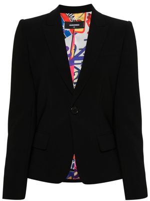 DSQUARED2 blazer 24/7 à simple boutonnage - Noir
