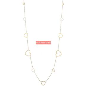 Day&Eve Ketting Long Hearts | Goud
