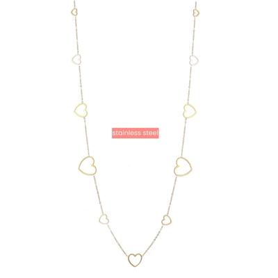 Day&Eve Ketting Long Hearts | Goud