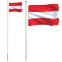 vidaXL Vlag met vlaggenmast Oostenrijk 6,23 m aluminium - thumbnail