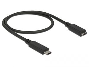 Delock 85532 USB 10 Gbps verlengkabel USB Type-C male naar female 0,5 m 4K PD 60 W