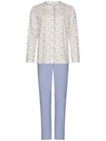 Katoenen doorknooppyjama pastel stippen Katoenen doorknooppyjama pastel stippen
