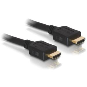 Delock 84409 HDMI-kabel HDMI Aansluitkabel HDMI-A-stekker 5 m Zwart Rond, Afgeschermd, Vergulde steekcontacten, Verdraaid