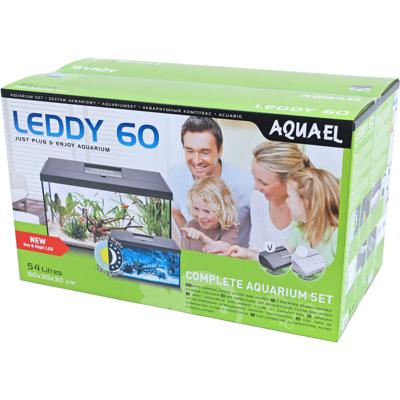 Aquael Leddy 60 Day&Night Zwart - Compleet Aquarium Startpakket met Dag/Nacht LED