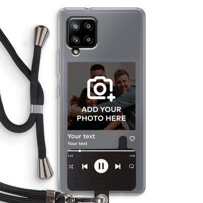 Music Player: Samsung Galaxy A42 5G Transparant Hoesje met koord