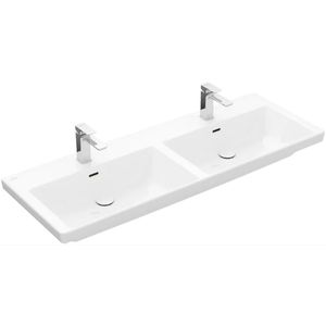 Wastafel Villeroy & Boch Subway 3.0 Dubbele Wasbak 47x130x16.5 cm Wit Alpin Villeroy & Boch