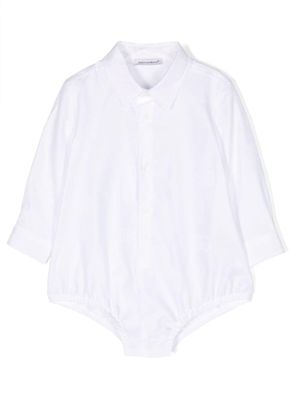 Dolce & Gabbana Kids body boutonné à manches longues - Blanc
