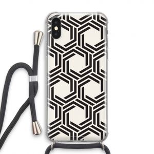 Geometrisch patroon: iPhone X Transparant Hoesje met koord