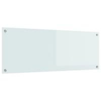 VidaXL Keuken spatscherm wit 110 x 40 cm gehard glas