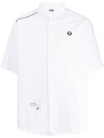 AAPE BY *A BATHING APE® chemise en coton à détail de logo - Blanc