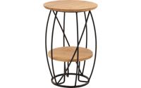 Goossens Salontafel Bellis rond, hout eiken blank, stijlvol landelijk, 39 x 60 x 39 cm