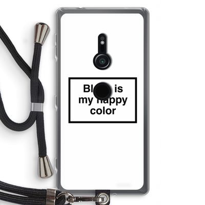 Black is my happy color: Sony Xperia XZ2 Transparant Hoesje met koord