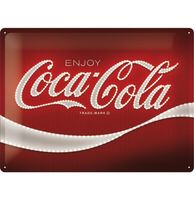 Coca-Cola Logo Red Lights Metalen Bord - 30 x 40 cm - thumbnail