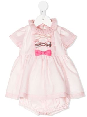 Hucklebones London ensemble robe-short à détail de nœud - Rose