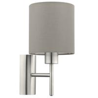 Eglo Wandlamp Pasteri met taupe lampenkap 94925 - thumbnail