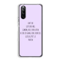 GSM: Sony Xperia 10 III Transparant Hoesje
