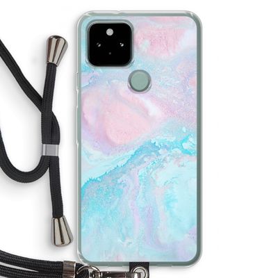 Fantasie pastel: Pixel 5 Transparant Hoesje met koord