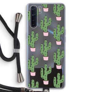 Cactus Lover: Oppo A91 Transparant Hoesje met koord