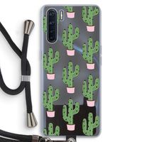 Cactus Lover: Oppo A91 Transparant Hoesje met koord